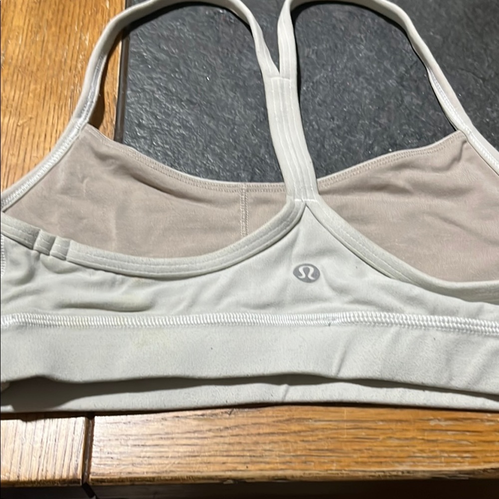 lululemon athletica Cream Sports Bra with Racerback Design
